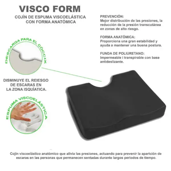 Cojín viscoelástico forma anatómica VISCO FORM detalles