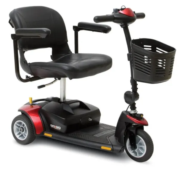 Scooter portátil y desmontable GOGO. tres ruedas rojo